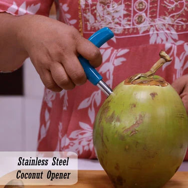 Stainless Steel Coconut Opener Tool – Safe, Fast & Effortless Fresh Coconut Water