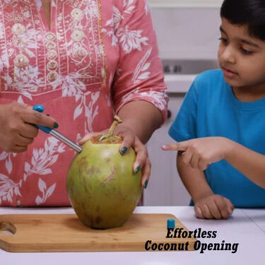 Stainless Steel Coconut Opener Tool – Safe, Fast & Effortless Fresh Coconut Water