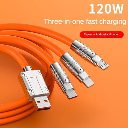 120W Fast Charging Cable Phone Charger 3 in 1 Super Cha