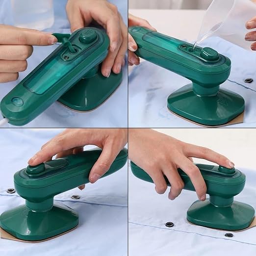 2-in-1 Portable Mini Steam Iron – Fast Heating Micro Handheld Garment Steamer