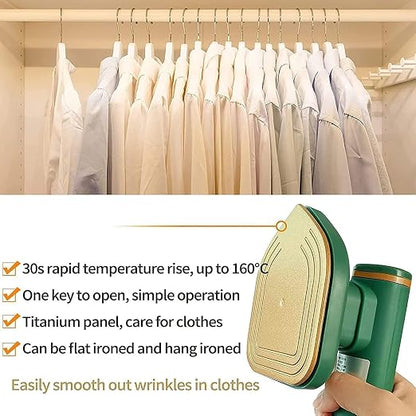 2-in-1 Portable Mini Steam Iron – Fast Heating Micro Handheld Garment Steamer