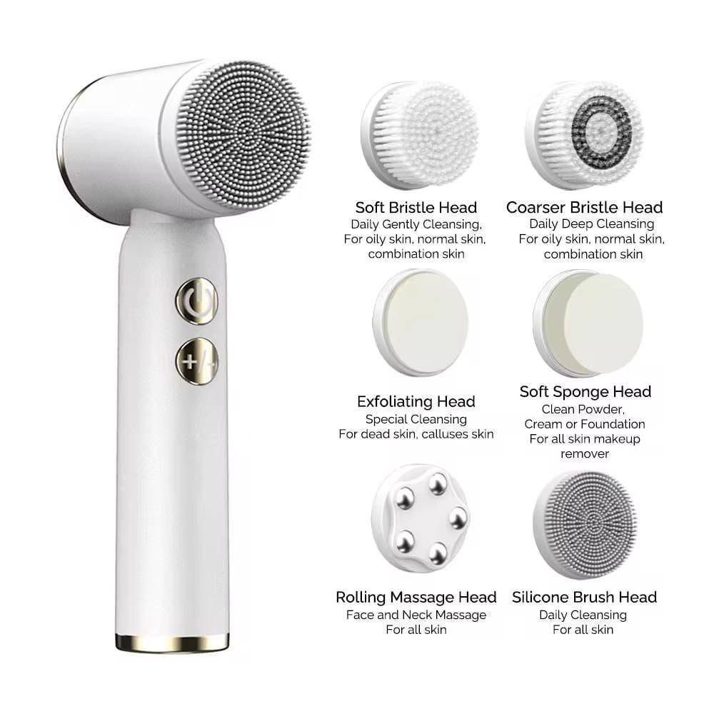 6in1 Rechargable  Facial Massager & Cleaning Brush