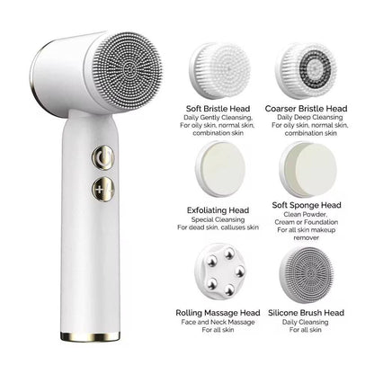 6in1 Rechargable  Facial Massager & Cleaning Brush