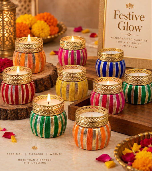 Royal Rangoli Diya Candle – Handcrafted Traditional Decorative Candle for Diwali, Home Décor & Gifting  (Pack of 12)