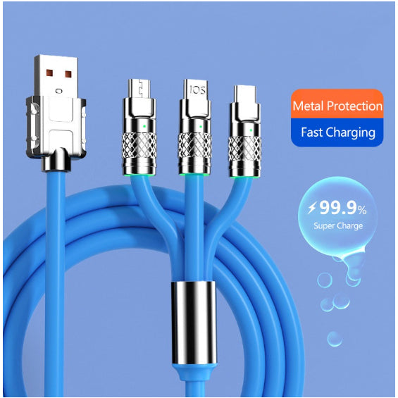 120W Fast Charging Cable Phone Charger 3 in 1 Super Cha